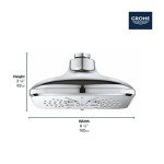 Grohe 29433000 Eurocube Pressure Balance Shower Set, Starlight Chrome