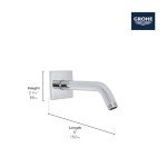 Grohe 29433000 Eurocube Pressure Balance Shower Set, Starlight Chrome