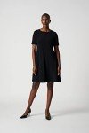 Joseph Ribkoff Classic A-Line Dress Style 202130 Black / 8