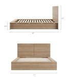 Nexera James Platform Bed with Headboard, King