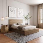 Nexera James Platform Bed with Headboard, King