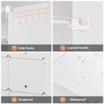 Shoe Rack, 6 Tier Closet Organizers Shoe Organizer Storage Cabinet Shoe Racks for Closet, 24 Pair Plastic Cube Closet Organizers and Storage Shoe Shelves with Doors for Entryway Bedroom Hallway(White)