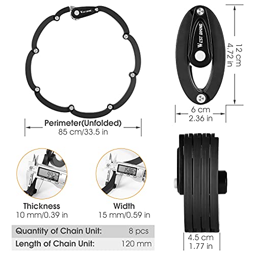 CYCLESPEED Foldable Bike Chain Lock Security System