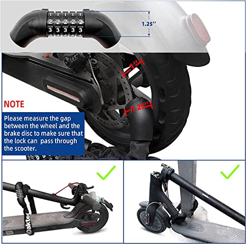 5-Digit Combination Bike Chain Lock - 3.2ft