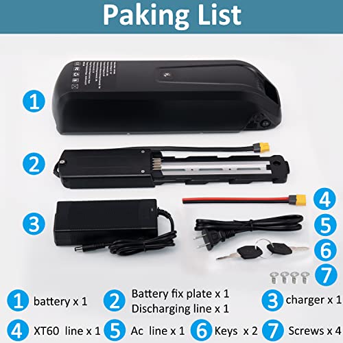 Lithium-Ion Ebike Battery for 200-1500W Motor (36V 10Ah)