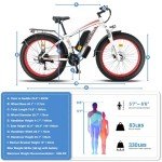 SENADA Fat Tire Electric Bike - 1000W Motor 48V 17.5Ah