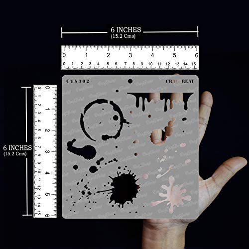 CrafTreat Reusable Stain and Splatter Stencils 6x6