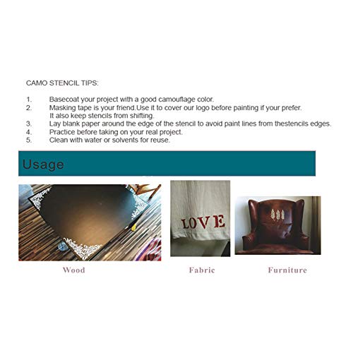 6-Piece DIY Decorative Stencil Set for Crafting