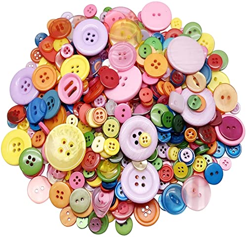 Assorted Round Buttons for DIY Scrapbooking, 660 Pcs