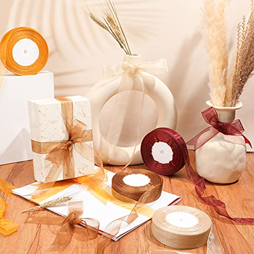 Autumn Sheer Chiffon Ribbon - 200 Yards (1'' Wide)