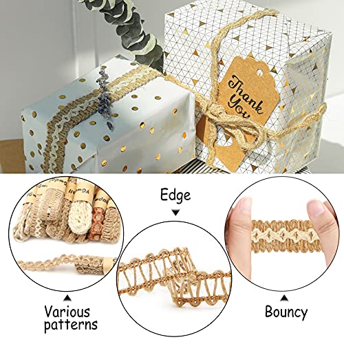 Jute Lace Craft Ribbon Rolls for Scrapbooking