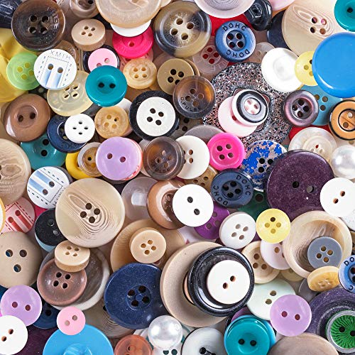 Assorted Colorful Buttons for Scrapbooking and Crafts