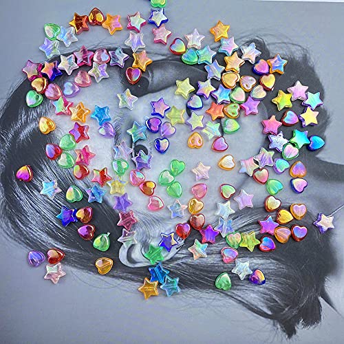 600 PCS Heart & Star Acrylic Beads Assortment