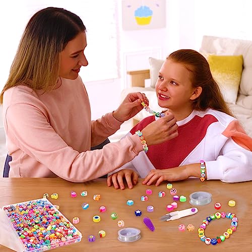 480PCS Fruit & Flower Polymer Clay Beads Set