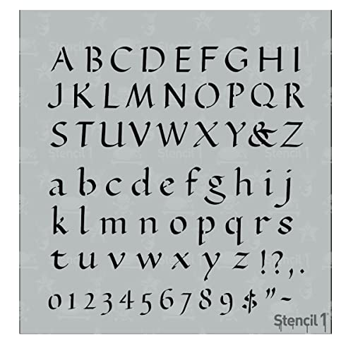 Half-Inch Calligraphy Letter Stencils (5.75x6)