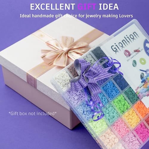 Gionlion 6000 Pcs Clay Heishi Beads Set