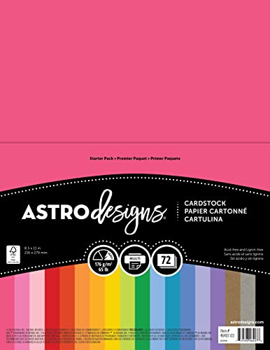 NEENAH Creative Collection Cardstock Starter Kit, 72 Assorted Sheets