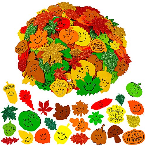 708 Pcs Foam Fall Leaves Stickers for Scrapbooking