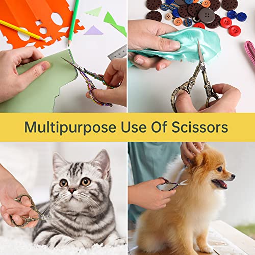 Colorful Embroidery Scissors with Secure Cover