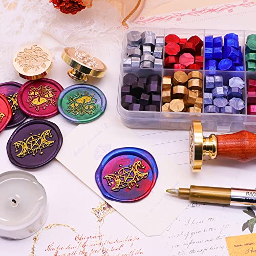Triple Moon Goddess Wax Seal Stamp Kit