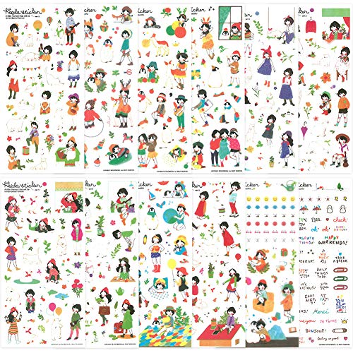 Kawaii Korean Stickers Set for Scrapbooking & Journals