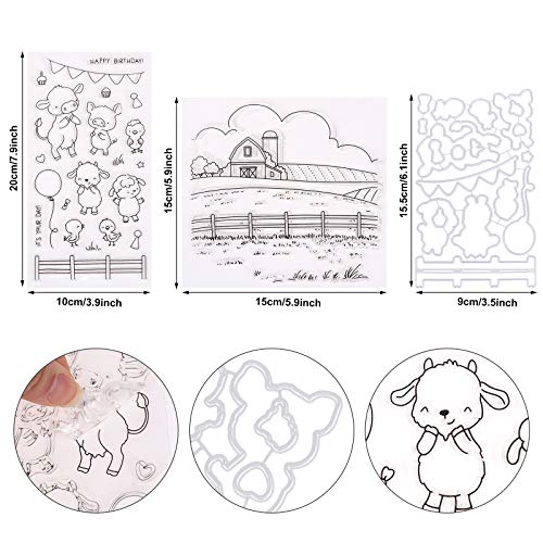 Farm Metal Cutting Dies and Transparent Stamps