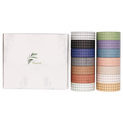 Decorative Grid Washi Tape Set for Scrapbooking and Crafts