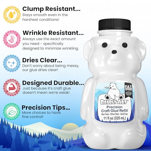 Precision Craft Glue Refill – Acid Free – Dries Clear – Made in USA