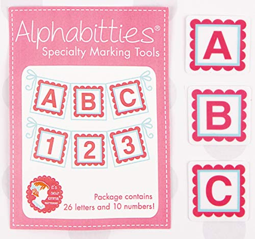 Pink ALPHABITTIES Scrapbooking Labels - 1 Count