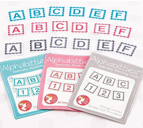 Pink ALPHABITTIES Scrapbooking Labels - 1 Count