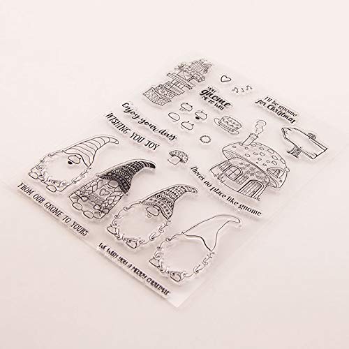 Joyful Home Gnome Clear Stamp for Christmas Scrapbooking