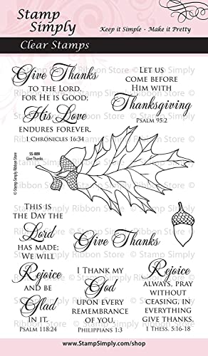 Thanksgiving Give Thanks Religious Stamp Set - 4x6