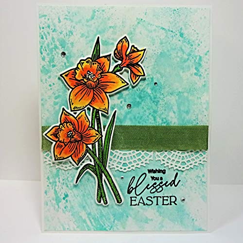Easter Religious Stamp Set with Daffodil Die