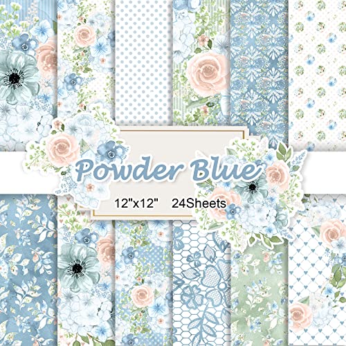 Floral Scrapbook Paper: 24 Sheets, 12 Designs