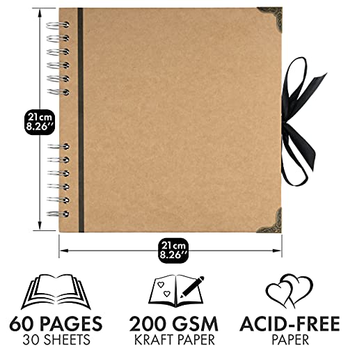 Bstorify 8x8 Scrapbook Album – 60 Pages