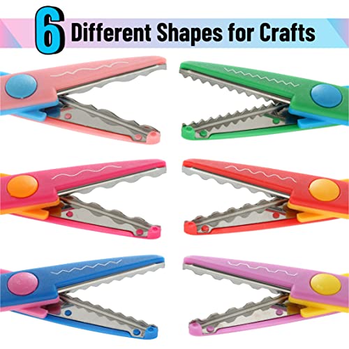Decorative Edge Craft Scissors, 6 Pack, Zig Zag