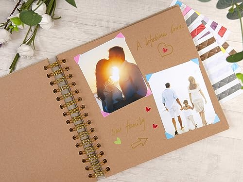 8x8 Inch DIY Scrapbook Photo Album - Yellow