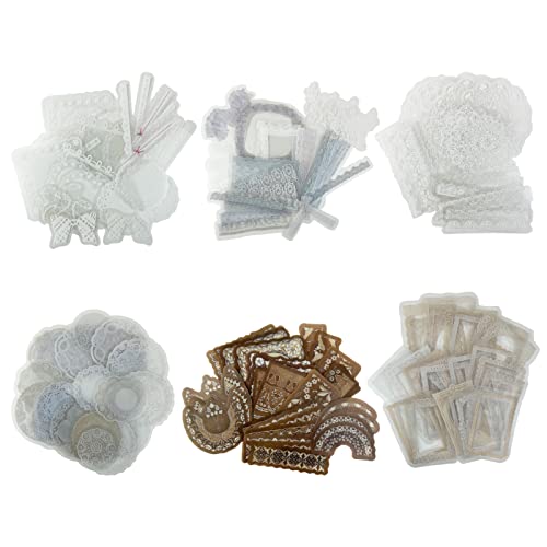 Vintage Lace Scrapbook Stickers - 180pcs