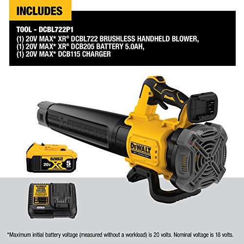 DEWALT DCBL722P1 Battery-Powered Blower, Yellow/Black