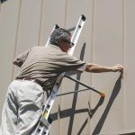 Height Adjustable Ladder Stabilizer with Surface Protection