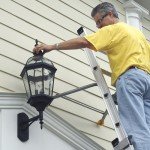 Height Adjustable Ladder Stabilizer with Surface Protection