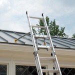 Height Adjustable Ladder Stabilizer with Surface Protection