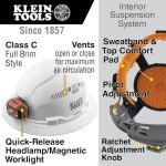 Klein Tools Vented Hard Hat with Light