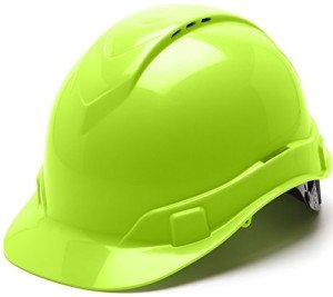 Pyramex Ridgeline Vented Hard Hat - Hi-Vis Lime