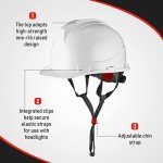 Leumoi 10 Pcs White Hard Hats for Safety