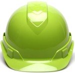 Pyramex Ridgeline Vented Hard Hat - Hi-Vis Lime