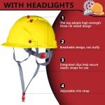 Adjustable Hard Hats with Vents - Yellow, 8 Pack