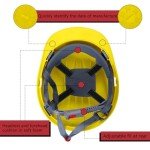 Adjustable Hard Hats with Vents - Yellow, 8 Pack