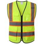 High Visibility Reflective Safety Vest with Pockets