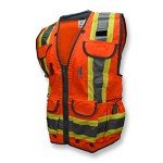 Orange X-Large Heavy Duty Engineer Vest with Pockets